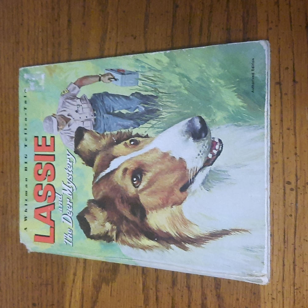 Vintage Lassie and the Deer Mystery A Whitman Big Tell-a-Tale children's book